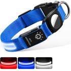 SIKSOG Collier Chien Lumineux Rechargeable et Etanche, LED Clignotant Collier de Sécurité pour Petits-Moyens-Gros Chiens - Bleu, L 39-55CM