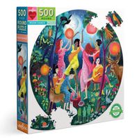 Puzzle rond 500 pièces - Eeboo - Danse de la lune - Adulte - 10 ans - Carton recyclé