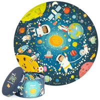 Puzzle rond espace boppi - système solaire astronautes - 150 pièces pour enfants 3+ ans