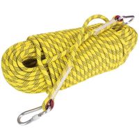 Corde d'escalade,10mm Corde d'alpinisme Polyester,avec Mousqueton de Sécurité,pour Randonnée Alpinisme Montagne(10M)jaune