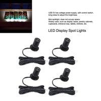 SAL Spots d’affichage à LED 4 pièces LED affichage spots 5V réglable USB Mini projecteur pour Lumière clairage blanc 7016749076421