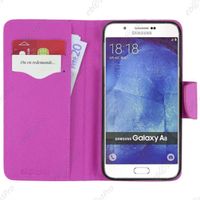 Housse Portefeuille Coque Etui support Folio Samsung Galaxy A8 SM-A800F, Violet +Film Verre