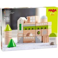 Jeu de construction cubes Bois PEFC - HABA - Coburg - Mixte - Enfant - 18 mois - 28 pièces - Pastel