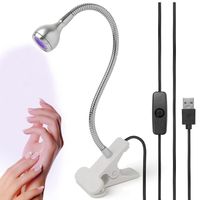 Lampe UV Sèche Ongles - OLOKDYIZ - LED USB 3W - Pour Réparation de Téléphone Portable et Carte Circuit - Argent