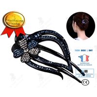 LCC® Épingle à cheveux-Pince à bec de canard- Style coréen, Bandeau coréen en gros strass, accessoire de cheveux en Fleur