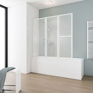Pare-baignoire intégral fixe H.148 x l.80 cm Unik