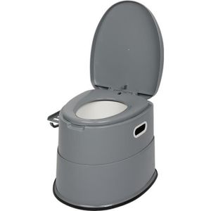 WC CHIMIQUE Toilette Portable WC Chimique ALIGHTUP - Anti-odeur et anti-fuite - 50 x 40 x 42cm - Gris