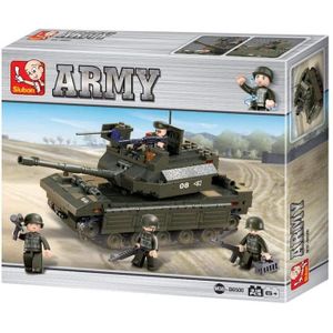 Autres jeux de construction Sluban Jeu de construction compatible lego  brique emboitable army tank camouflage militaire armée M38 B0858 soldats  articulés sluban