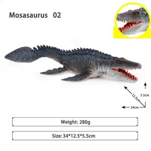 FIGURINE - PERSONNAGE Mosasaure 02 - 1pc Grand Mosasaure Requin Mégalodon Figurines De Dinosaures Réalistes Modèle Animal Marin Vie