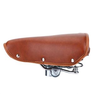Selle marron pour vélo city bike confort – Très confortable pour homme et femme – Avec pince – Grand siège marron canot/tube tige de selle en acier selle de vélo VTT