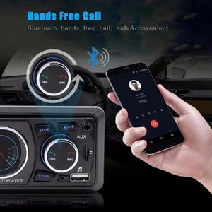 AUTORADIO 4 X 60 W Autoradio Voiture Stéréo Mains Libres Bluetooth pour voiture Radio FM Lecteur MP3 Lecteur USB / SD avec télécommande -QUT