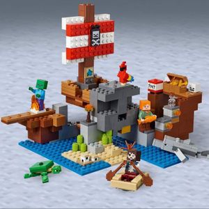 ASSEMBLAGE CONSTRUCTION LEGO Minecraft™ - L'aventure du bateau pirate - 21152 - Jeu de construction