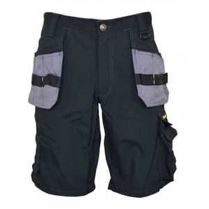 SHORT Short noir multi-poches grises-Stanley