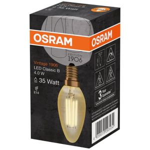 AMPOULE - LED OSRAM Ampoule LED flamme Ed.1906 clair filament or