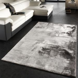 Tapis Gris Noir Blanc