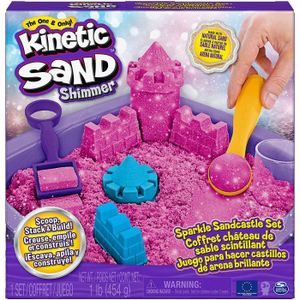 Enseigne Rouge Papier  COFFRET KINETIC SAND SABLE MAGIQUE MODELER  TRICOULEUR 6 ACCESSOIRES