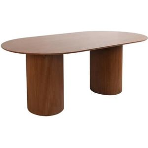 TABLE À MANGER SEULE Table à manger oblongue effet bois sculpté 4-6 pla