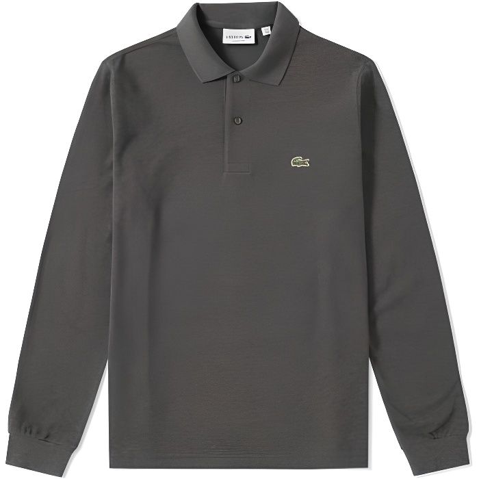 Polo lacoste manche longue gris cheap