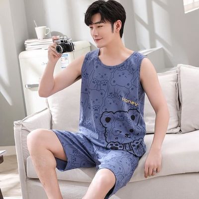 Pyjama Pyjama d ete en coton pour homme et femme gilet de nuit vetement de maison grandes tailles 3XL et 4XL H1307M D558 Blanc Cdiscount Pret a Porter