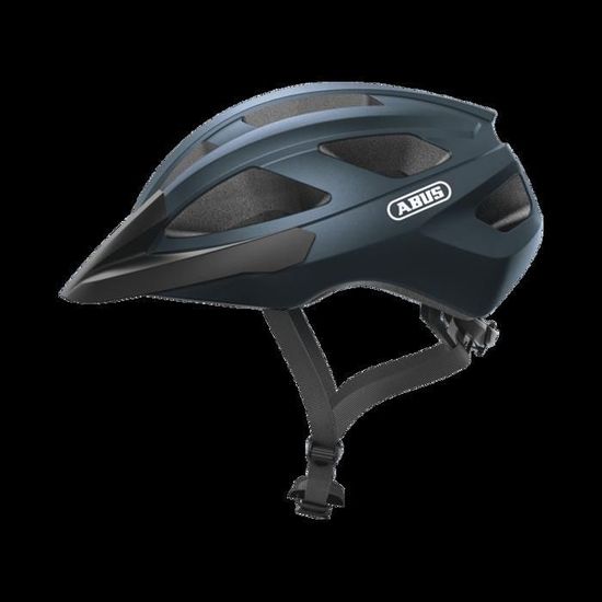 Casque Velo Adulte Abus Route Macator Bleu Nuit Taille M  52 58cm Reglage Molette