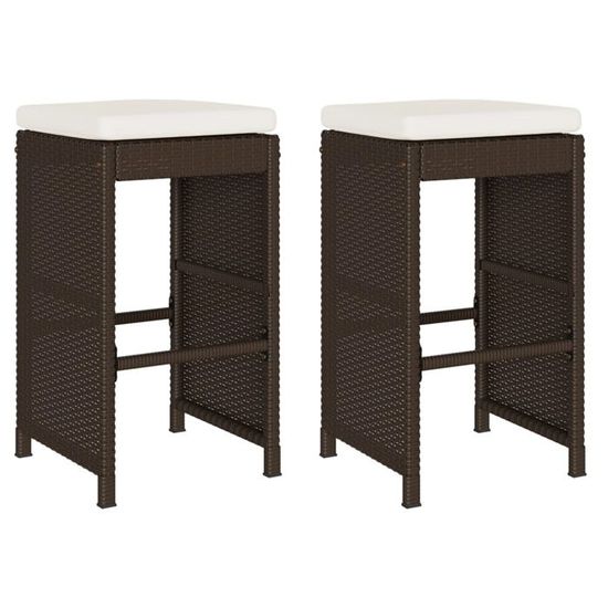 Tabouret de bar pour Jardin Alia en polyrotin Sable|Rouge rubis | Leroy