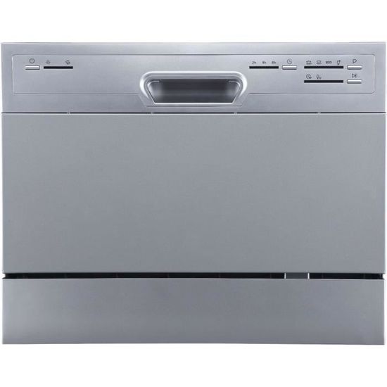 Lave-vaisselle pose libre AMICA ADP 0601 S - Gris - 6 programmes - Eco 50°C - 49 dB