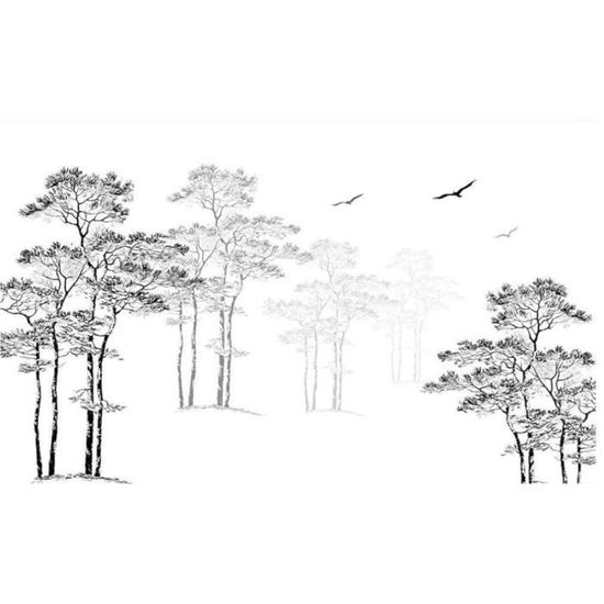 Papier Peint Adhésif 3D Arbre Et Océan - Déco Murale Panoramique