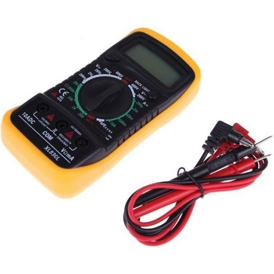 Multimètre Numérique XL830L - Testeur Volt, Ampère, Ohm, AC/DC, Avec Rétroéclairage Et Hold