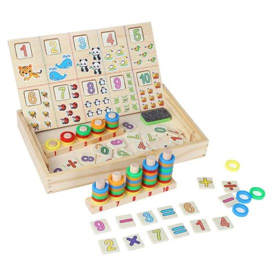 Jeu De 9 Toupies Mathématiques - Jouet Éducatif Pour Apprendre Multiplication Et Division - Enfants 6-10 Ans - JYNVO
