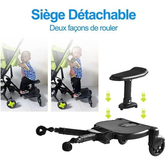 Planche Poussette Universelle 2 En 1 Avec Siège - Marchepied Enfant Jusqu'à 25kg