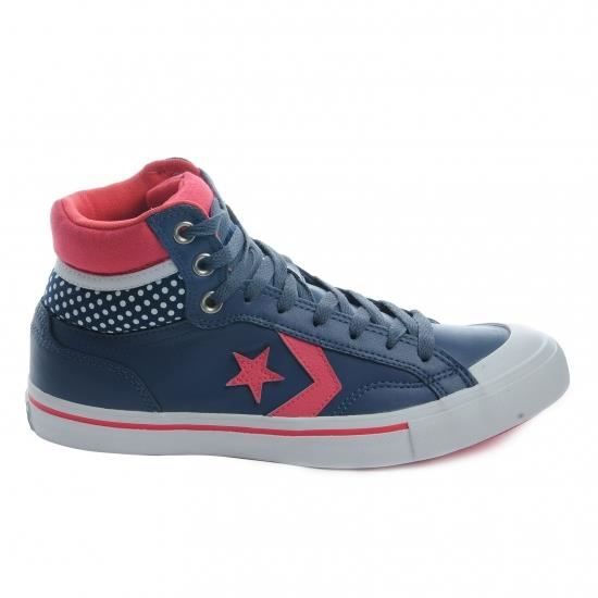 Converse cuir bleu cheap