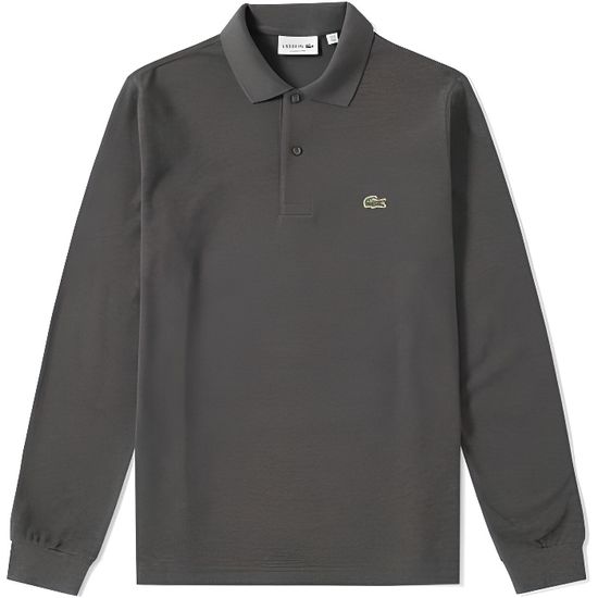 Polo lacoste homme noir manches longues store