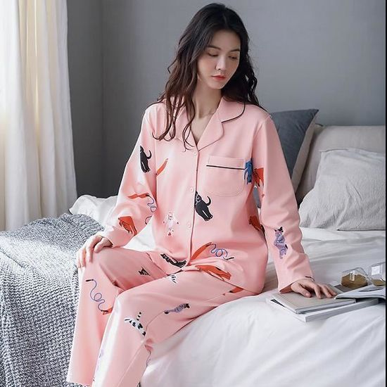 Générique Vetements De Nuit Ensembles - Femmes Et Flanelle Et Pyjamas Pyjama Hiver Hommes Cardigan Costume Automne Femmes Costumes Et Ensembles Vêtements De Détente Pour Femmes Âgées
