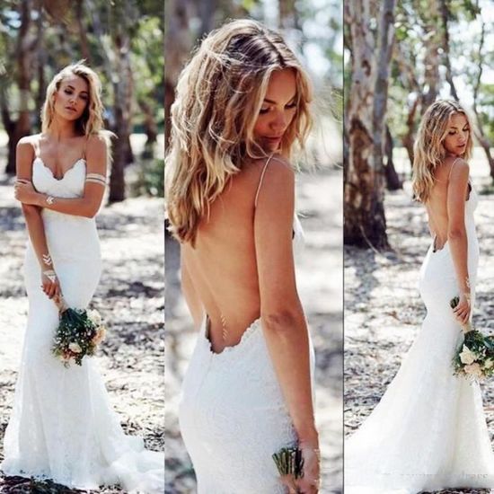Robe de mariée dos nue clearance