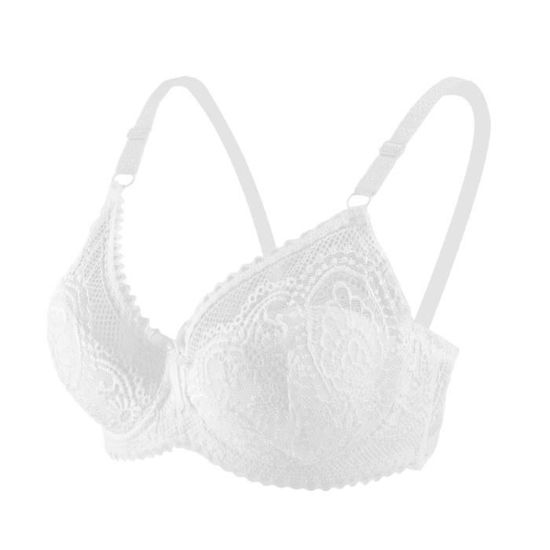 Soutien-gorge à armatures en coton et dentelle blanc - La Perla - ance