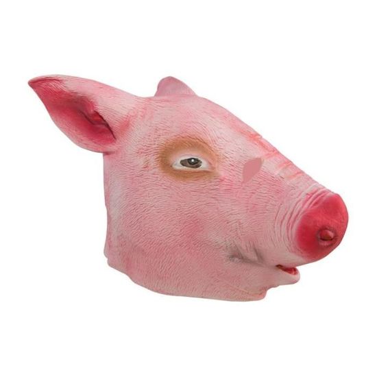 Masque de Cochon rose Adulte - PTIT CLOWN - Intégral - Costume Carnaval soirée déguisée animaux de la ferme