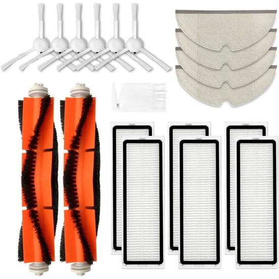 Kit Accessoires De Rechange Pour Aspirateur Midea M6 VCR21LDSW - Brosse, Filtre, Chiffon - Nettoyage Complet - 4