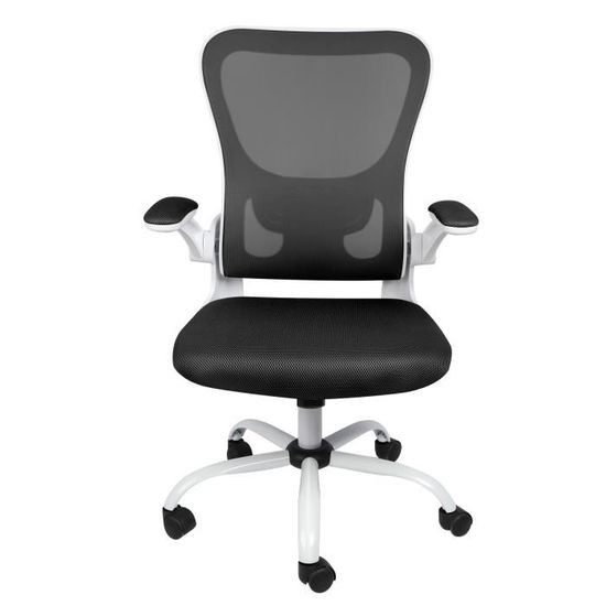 SUPFINE Chaise de bureau, pliable à 90° degrés Noir primaire Blanc  secondaire - Cdiscount Maison