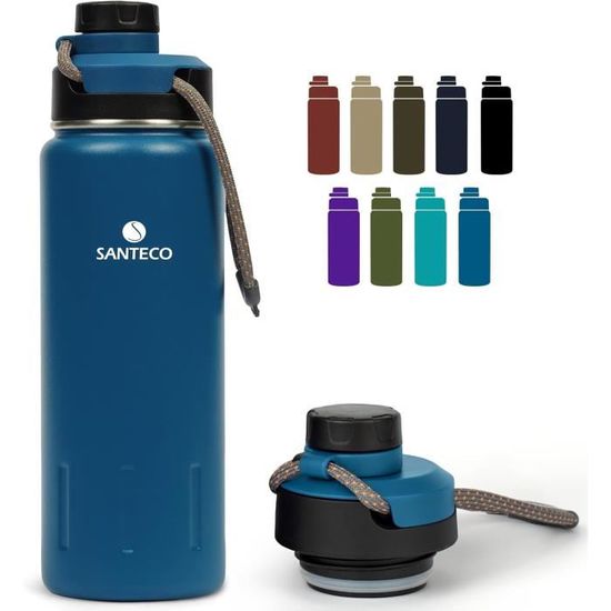 SIGG Gourde Isotherme Meridian 0,5L Ou 0,7L – Double Paroi Inox, Bouchon Bambou, Étanchéité Parfaite, Sans Plastique Ni BPA