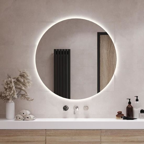 Armoire pour de Salle de Bain avec Miroir et Éclairage LED 70x60 cm Armoire  De Toilette