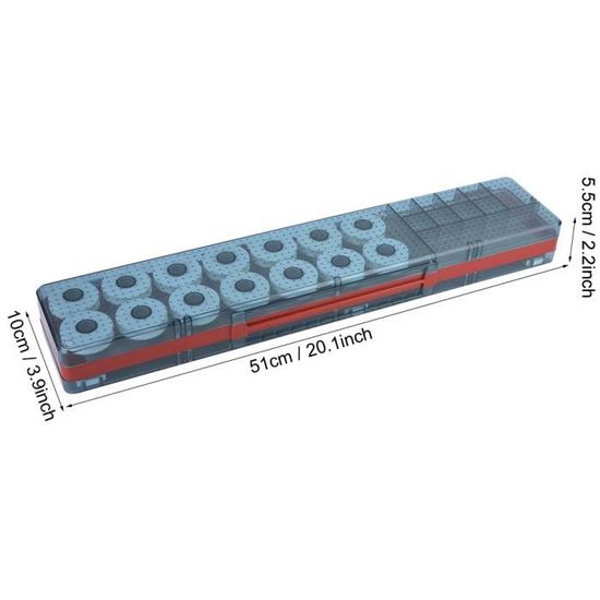 Boîte Organisateur Ligne De Pêche Equlup - 51x10x5.5 Cm - Stockage Flotteurs, Bobines & Accessoires - ABS Robuste