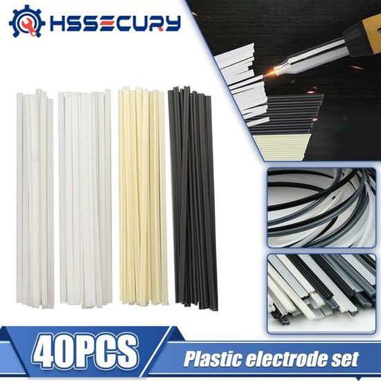Lot De Baguettes De Soudure Plastique ABS/PP/PVC/PE - 40 Pièces - Pour Soudeuse Plastique - NEUF