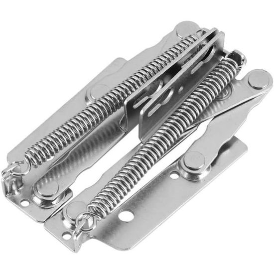 Charnière à Ressort pour Porte Placard - Marque - Modèle - Couleur argent - Longueur 40 mm - Matière Acier - Bricolage