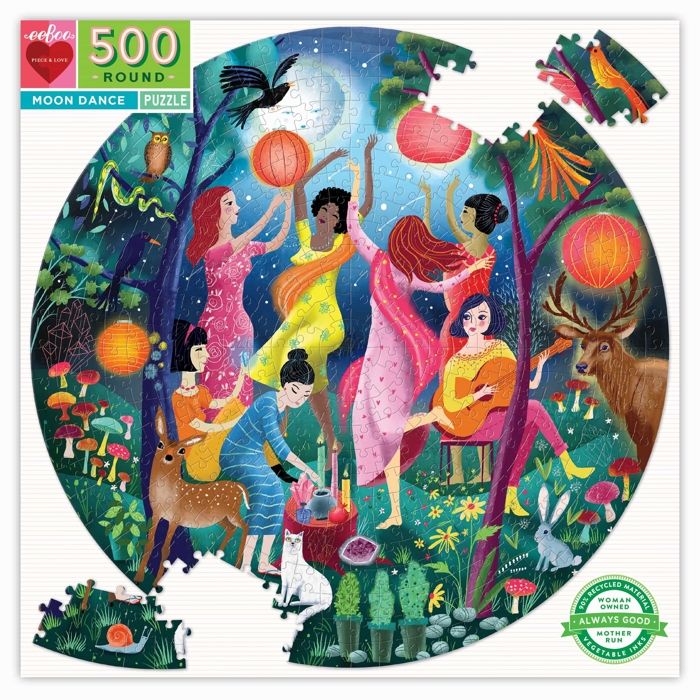 Puzzle rond 500 pièces : Danse de la lune
