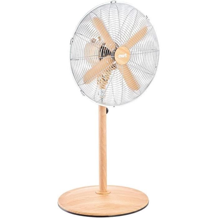 Wood Air Stand Ventilateur sur pied réglable en hauteur Design — free download