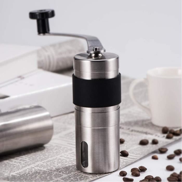 bureau Mini moulin à café manuel portable en acier inoxydable pour cuisine voyage réglable 