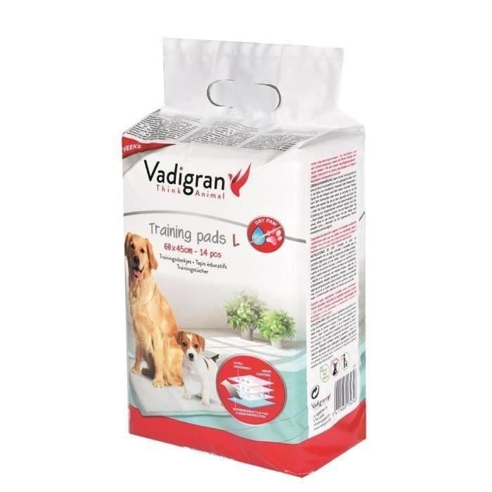 VADIGRAN Tapis éducateurs - 60 x 45 cm - 14 pièces - Pour chiens