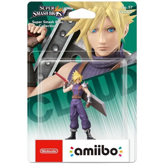 Figurine Amiibo Cloud Joueur 1 N°57 • Collection Super Smash Bros. - vue 1