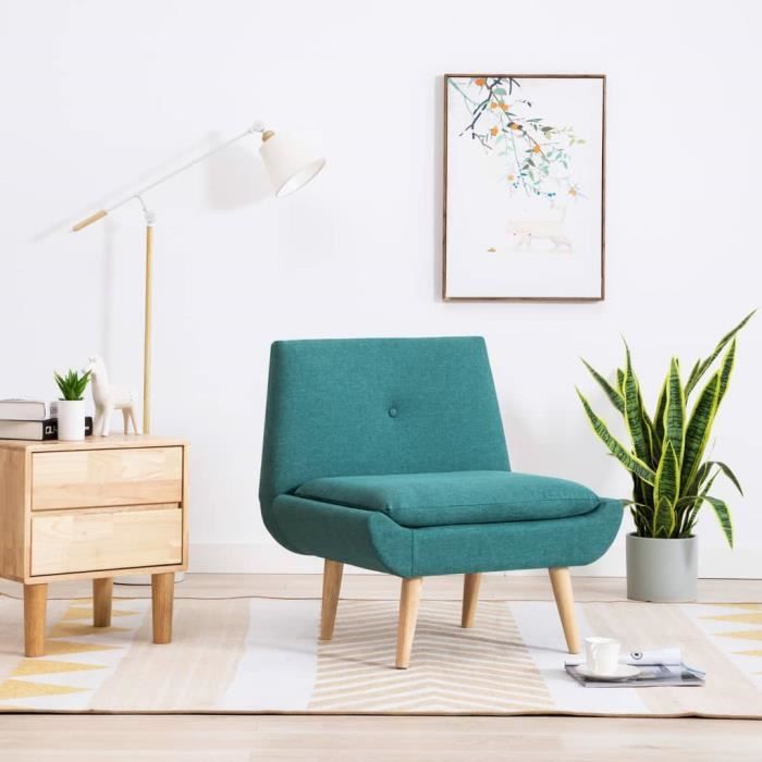 LIZ® Fauteuil sans accoudoirs Revêtement en tissu 73x66x77 cm Vert