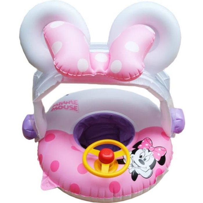 Bouée Gonflable de sécurité Enfant Minnie Pisine Bouée de natation avecGonfleur pour bébé 2-6 ans en PVC